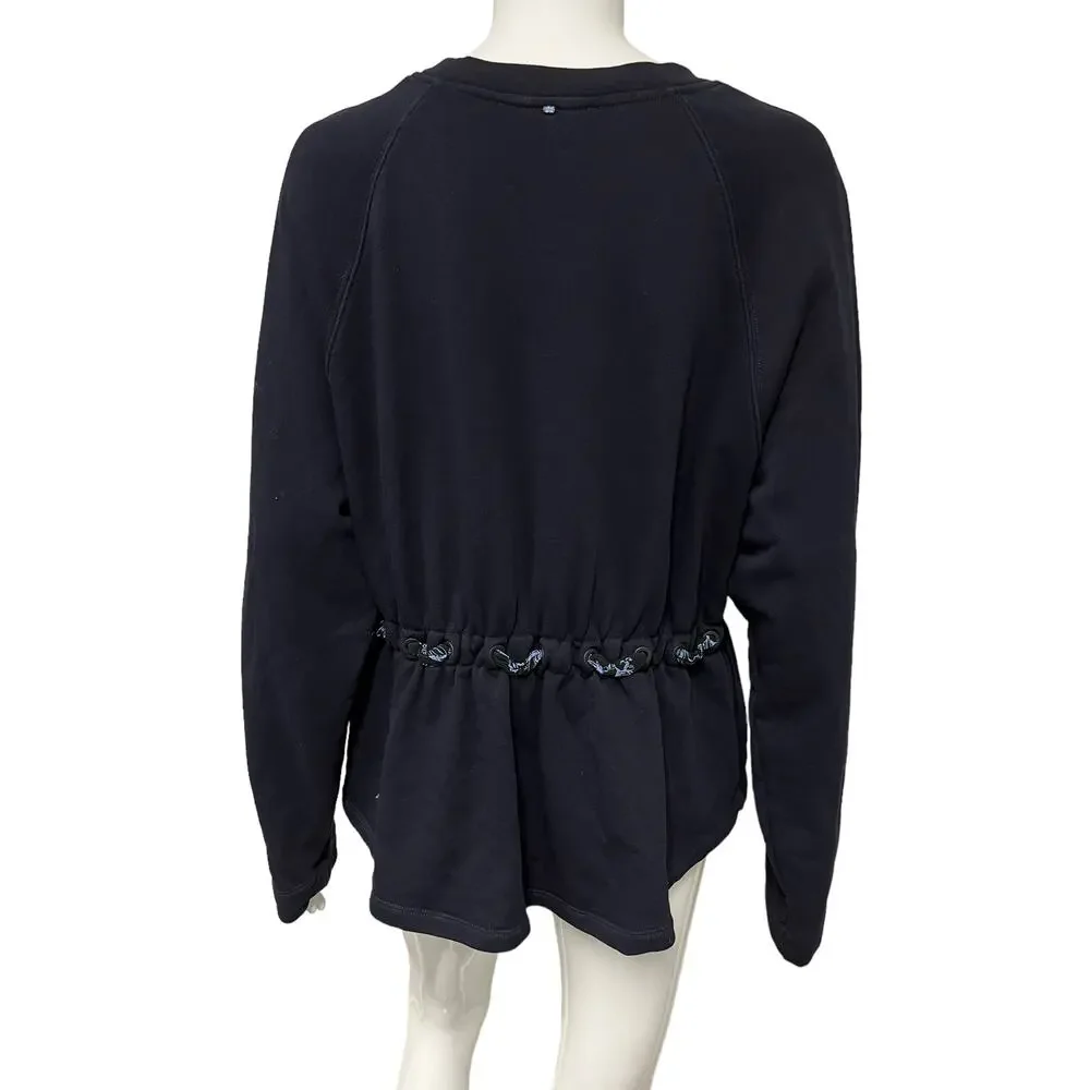 SPORTMAX CODE Blue Cotton Floral Waist Strap Long Sleeve Crew Neck Sweater XL - Picture 2 of 2